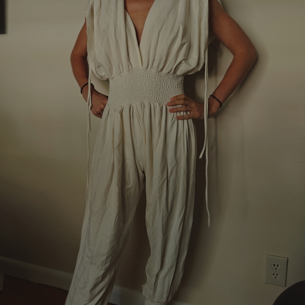 Elegant Cream Jumpsuit